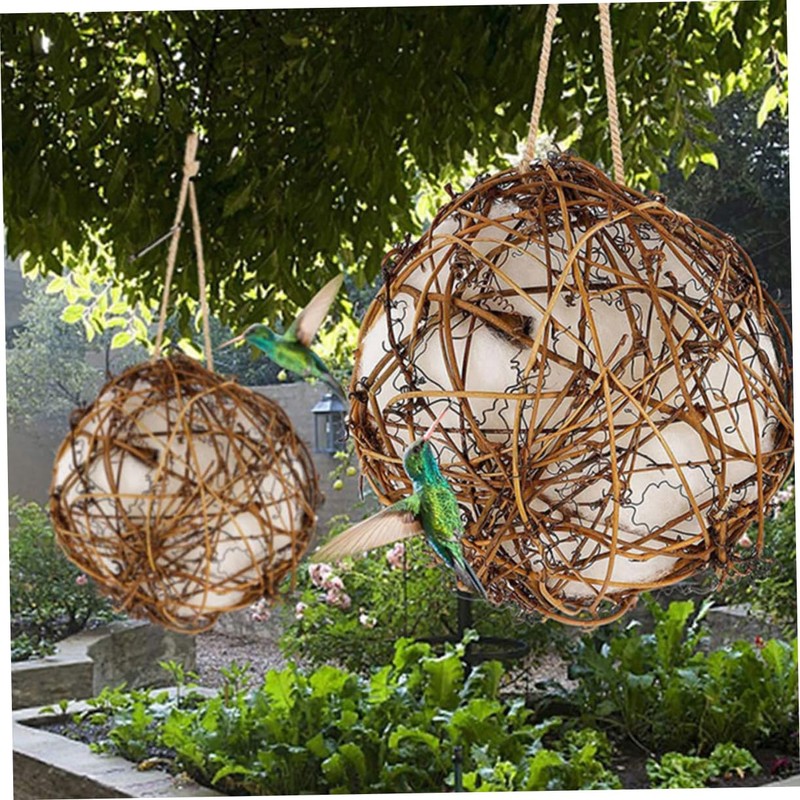 BESPORTBLE Garden Hummingbird Feeder Bird Toys Nesting Box DIY Nesting