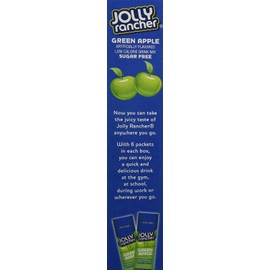 Jolly Rancher Drink Mix Green Apple -- 6 Boxes (36 Singles To Go Packs Total)