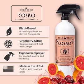 Cold Iron Wrinkle Release Spray 32 fl oz. Cranberry-Citrus. Plant Based Ironing Alternative. Fast, Easy to Use. Spray, Smooth, Hang. Award Winning Formula to Save You Time