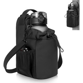 Bolsa magnética para gimnasio, portabotellas magnético 3X más fuerte con correa, bolsa magnética para botella, bolsa de deporte resistente al agua con cremallera antirrobo
