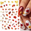 8 Sheets Autumn Maple Leaves Nail Stickers Glitter Pumpkin Nail