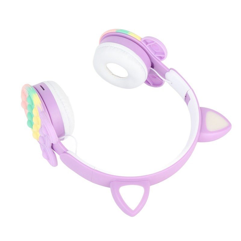 Bluetooth Cat Ear Headphones Fashionable Light Up Wireless Headset for