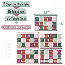 Mr. Pen- Bible Tabs, 75 Tabs, Secret Garden, Laminated Bible Tabs for Women and Men, Bible Tabs for Study Bible, Bible Index Tabs, Bible Book Tabs, Bible Labels Tabs, Mr Pen Bible Tabs