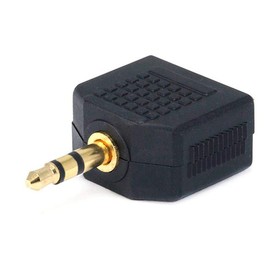 Monoprice 3.5mm Stereo Plug to 2 x 3.5mm Stereo Jack Splitter Adaptor, Gold Plated