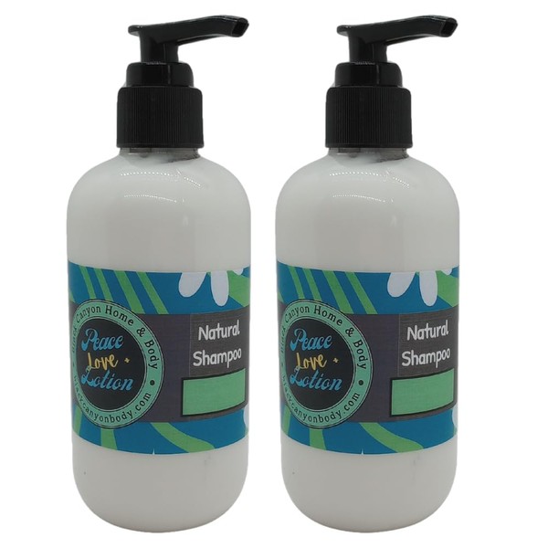 Peace Love + Lotion Mandarin Peach Scented Natural Hair Shampoo,