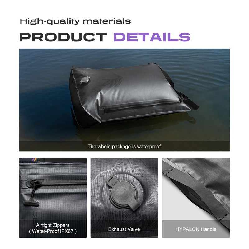 Vacuum Storage Bags for Travel, 1 Pack 70D Nylon Reusable
