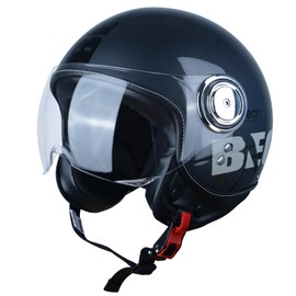 BEON 3/4 Open Face Motorcycle Helmet for Adults,DOT Approved - Moped Half Vespa Retro Helmet with Anti-Scratch Visor for Men and Women Model B-01