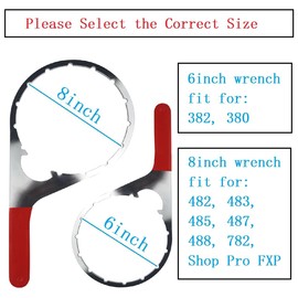 Shonee Fuel Filter Wrench for Detroit Diesel Truck and Cummins Engines, 8" Fuel Water Separator bowl Removal Tool for Davco