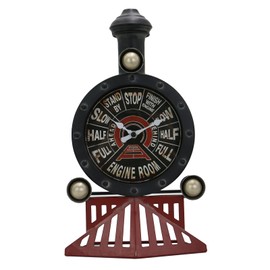 AOROTOE Vintage Wall Clock Train Gifts for Men Metal Steam Engine Steampunk Wall Decor Industrial Decor Man Cave Wall Decor