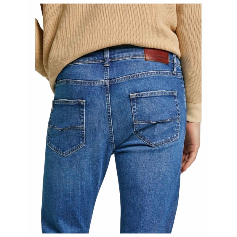 Pepe Jeans Finsbury Men's Skinny Fit Regular Waist Jeans, Blue
