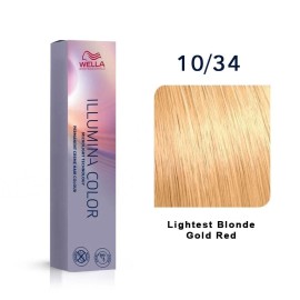 Wella Professionals Illumina Permanent Hair Color-10/34 Lightest Blonde Gold Red