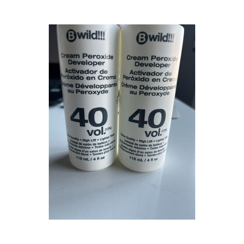 B Wild 2 Bottles-Cream Peroxide Developer 40 vol(12%) Highlighting &