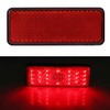 Eacam Motorcycle Rectangle Reflector Tail Brake Light, Universal LED Stop
