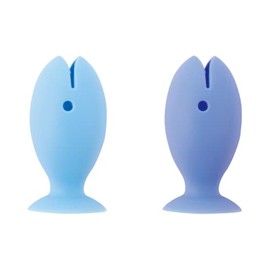 マーナ (marna) 立つおさかな歯ブラシカバー ( ブルー x 2個入 ) 歯ブラシ立て ( スタンド / 自立 / 衛生的 ) 歯ブラシスタンド W583B