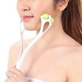 Handle Rolling Facial Massager Soft Rubber Ball Face roller 5ea
