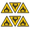 Pubblimania Fire Hazard Combustible Materials - Labels for Outdoor Indoor