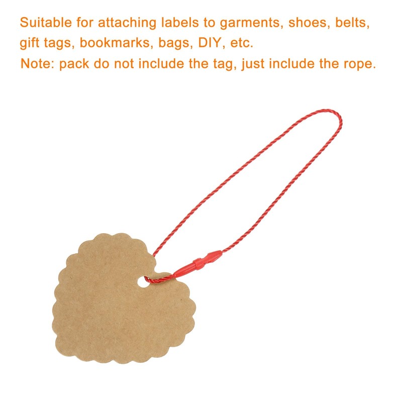 MECCANIXITY Cotton Hang Tag String Snap Lock Pins Loop Price