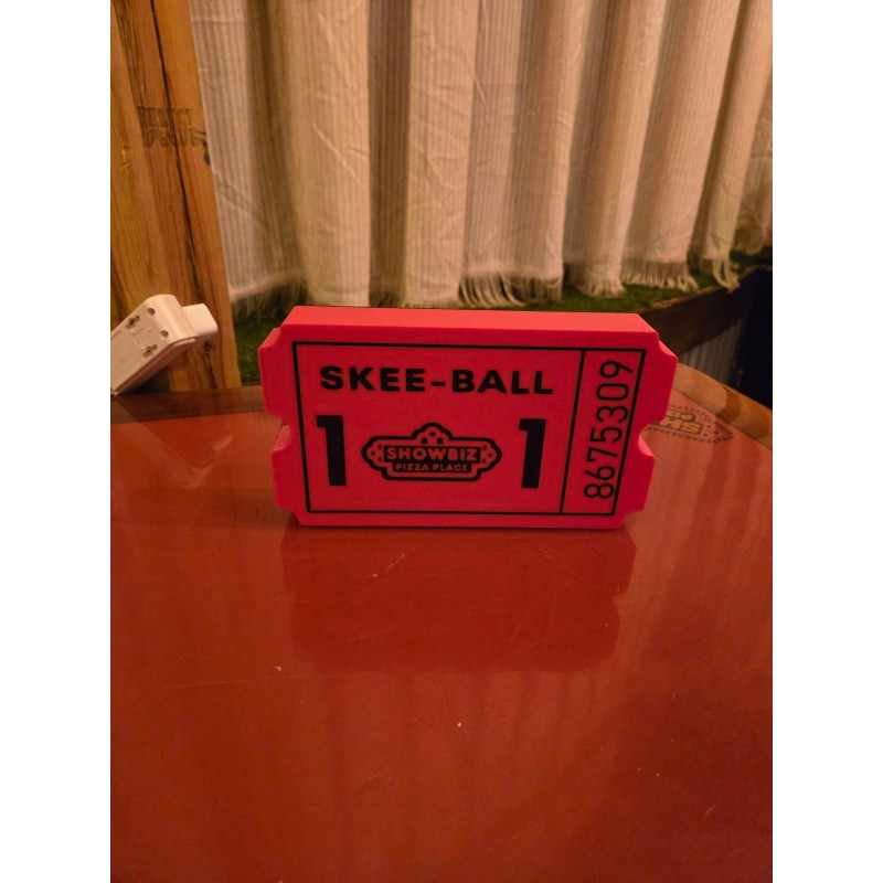 Showbiz Pizza Skee Ball Ticket LED Red Sign - Man