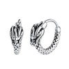 Yumilok Small Dragon Head Hoop Earrings Punk Dragon Animal Stainless