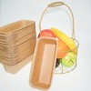 Lxmxgk 50Pcs Rectangle Paper Loaf Pans for Baking, Disposable Microwave