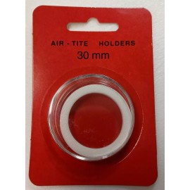 Airtite GENUINE 30mm WHITE RING AIR-TITE CAPSULE (HOLDER) FOR COIN, AIRTITE - NEW RETAIL