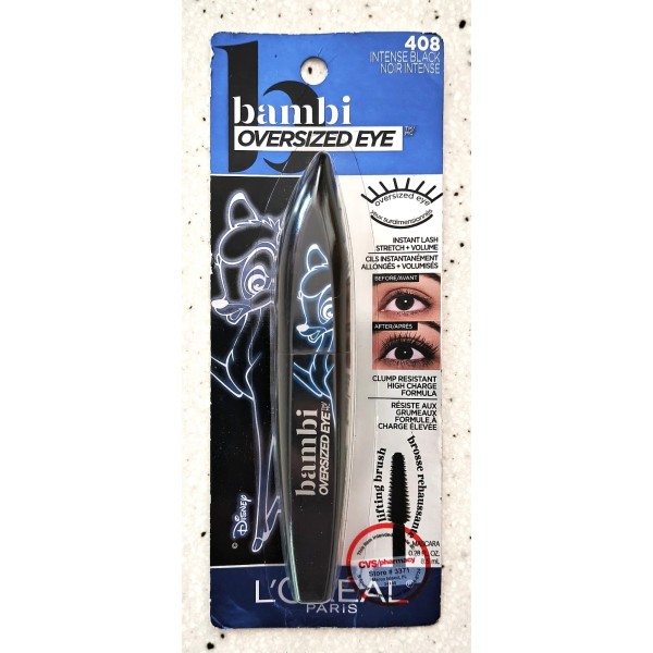 L'ORÉAL Bambi Oversized Eye Mascara, 408 Intense Black, Sealed