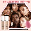 Set Bases Maquillaje Color Natural Brocha Esponja Fps Control Grasa