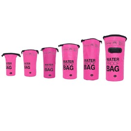 DonDon Dry Bag Waterproof Bag 2L, 5L, 10L, 15L, 20L, 30L Pack Sack Bag with Shoulder Strap - Pink 10 Litres