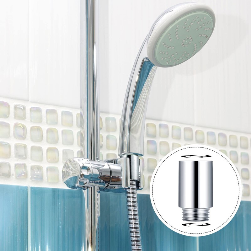 Amylove 2 Pcs Shower Head Extension Arm Stainless Steel Shower