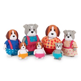 Li’l Woodzeez – Animal Figurine Set – Dog Family – Bendable Arms – Kids 3 Years + – Digglesby Dog Family