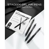 STAGEEK 0.5mm Gel Pens Fine Point Smooth Writing Pens, 12PCS