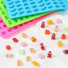 Gummy Candy Molds with 2pcs Droppers, Silicone Bear Dinosaur Fruit