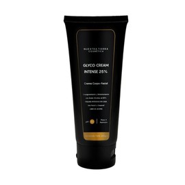 Nuestra Tierra Cosmetica Glyco Cream Intense 25%, Crema Corporal y Facial con Ácido Glicólico, Peeling Intensivo para Manchas y Estrías, pH 3.1, 100g