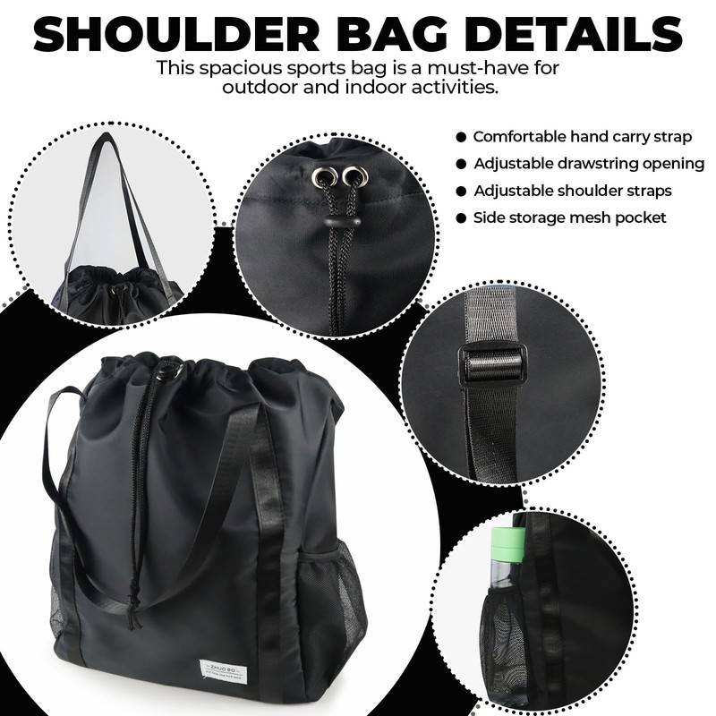 LELE LIFE Drawstring Backpack Bag Water-Resistant Large String Cinch Bag