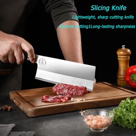 Kitory Cleaver Knife - Chinese Chef Knife - 7 inch German High Carbon Steel Meat Vegetable Cleaver - Ergonomic Pakkawood Handle- 2024 Gifts - Metadrop Series