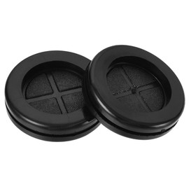 TA-VIGOR 20Pcs Round Rubber Grommets, 27mm Double-Sided Rubber Hole Plug Electrical Wire Gaskets, Black Rubber Hole Synthetic Rubber Plug for Wire, Cable and Plugs Protection