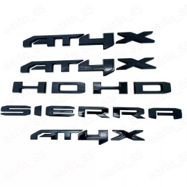 General Motors 2023 - 2025 GMC Sierra 2500HD 3500HD Sierra HD AT4X Black Emblem Badges Kit