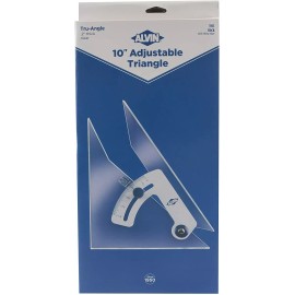 ALVIN 110C Tru-Angle, Adjustable Triangle, Aluminum Thumbscrew - 10 Inches NEW