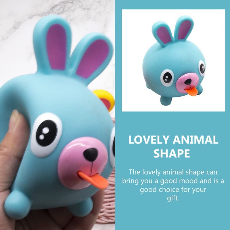 NUOBESTY Animal Tongue Squeeze Toy, Stress Animal Ball with Sound,