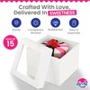 RICCLE 15pcs Cake Boxes, 10x10x8 Inches Tall Cake Box with