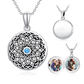 Shusukue Women's Heart Locket 925 Silver Locket for Opening for Pictures Chain 45-50 cm Gifts for Valentine's Day and Mother's Day for Women, Sterling Silver