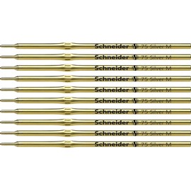 Schneider 7519 Ballpoint Cartridges 75 M Pack of 10 Silver