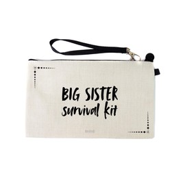 Gifts or Presents for Big Sisters, Big Sister Survival Kit, Novelty Bag for Cosmetic Makup Bags, Pencil Case, Travel Organiser Zipper Pouch - cb1708