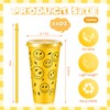 Uiifan 12 Pcs One Happy Dude Plastic Cups with Lid
