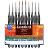 10Pcs Micro Paint Brushes Set with Triangular Handles - For
