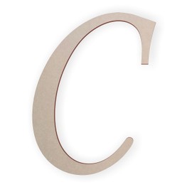 Wooden Monogram Letter C Unfinished and Ready to Paint