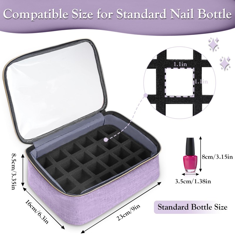 YOREPEK Large Nail Polish Organizer Holds 72 Bottles (15ml -