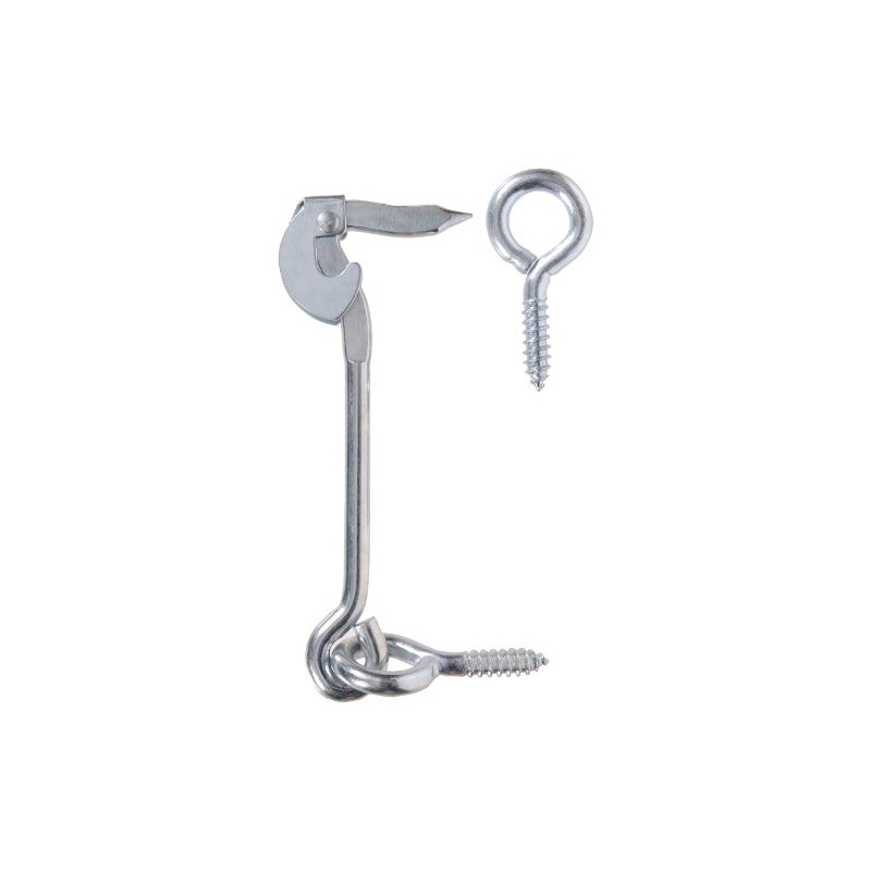 Hardware Essentials 851936 Safety Hook and Eye Latch Zinc 6"