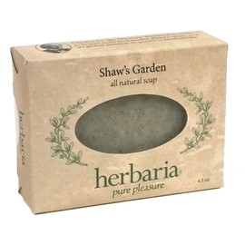 Herbaria Shaw's Garden Handcrafted All-Natural Soap with Essential Oils. 4.5 oz Bar. Enjoy 60 More Skin-Friendly Varieties.