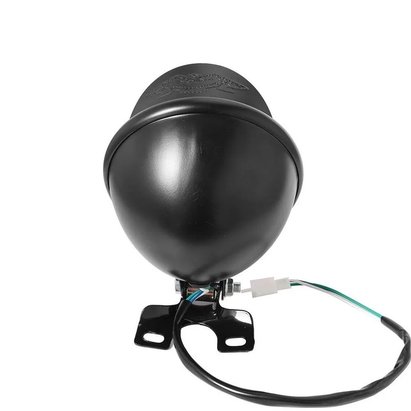5.5" Motorcycle Headlight Front Round Visor Light Lamp Black/Chrome For